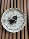 Berlin Moving Gears Decorative Wall Clock Oversize Extra Large 23 Inch/60 cm Ekru