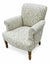 Blue William Morris Willow Boughs patterned occasional armchair with solid mango wood frame and legs - Sohowells