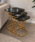 Esteria Square Nest Of Tables Set - 3 Pieces Nesting Table Engineered Wood Top