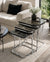 Aleria Square Nest Of Tables Set - 3 Pieces Nesting Table Engineered Wood Top