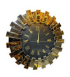 Piano Decorative Wall Clock Oversize Extra Large, Real Mirror & Glass Gold