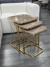 Jersey Square Nest Of Tables Set - 3 Pieces Nesting Table Engineered Wood Top