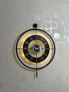 Large Decorative Wall Clock 60x80cm Metal Frame Modern Design with Glass & Led Lights For Living Room, Hallway, Kitchen, Office,Bedroom