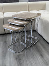 Geneva Square Nest Of Tables Set - 3 Pieces Nesting Table Engineered Wood Top