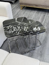 Aleria Square Nest Of Tables Set - 3 Pieces Nesting Table Engineered Wood Top