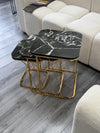 Esteria Square Nest Of Tables Set - 3 Pieces Nesting Table Engineered Wood Top