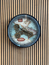 Exotic Map Moving Gears Decorative Wall Clock Oversize Extra Large 23 Inch/60 cm