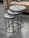 Deria Round Nest Of Tables Set - 3 Pieces Nesting Table Wood Top