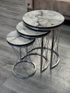 Emed Round Nest Of Tables Set - 3 Pieces Nesting Table Wood Top