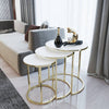 Durham Round Nest Of Tables Set - 3 Pieces Nesting Table Tempered Glass Top