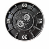 Milano Moving Gears Decorative Wall Clock Oversize Extra Large 23 Inch/60 cm Chrome