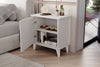 Further view of Adela matt white bedside cabinet - Sohowells