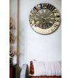 Daisy Decorative Wall Clock Oversize Extra Large, Real Mirror & Glass Chrome