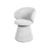 Sergio compact white swivel chair with armrests and metal base - Sohowells