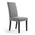 Randall Stud Detail Linen Effect Steel Grey in Black Legs