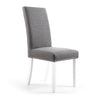 Randall Stud Detail Linen Effect Steel Grey in White Legs