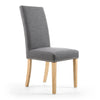 Randall Stud Detail Linen Effect Steel Grey in Natural Legs