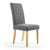 Randall Stud Detail Linen Effect Steel Grey in Natural Legs