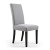 Randall Stud Detail Linen Effect Silver Grey in Black Legs