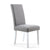 Randall Stud Detail Linen Effect Silver Grey in White Legs