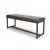 Archer Leather Effect Grey Bench