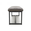 Archer Leather Effect Grey Bench