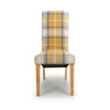 Karta Scroll Back Check Yellow Dining Chair