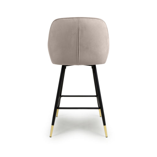Savanna Brushed Velvet Mink Bar Stool
