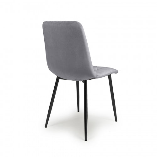 Vernon Brushed Velvet Grey Dining Chair
