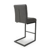 Archer Cantilever Leather Effect Grey Bar Chair