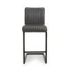 Archer Cantilever Leather Effect Grey Bar Chair