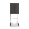 Archer Cantilever Leather Effect Grey Bar Chair