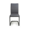 Carlisle Leather Effect Grey Dining Chair