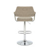 Cortez Leather Effect Mink Bar Stool