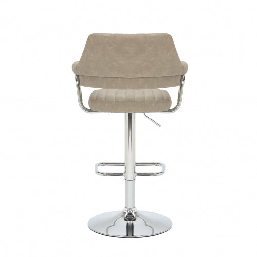 Cortez Leather Effect Mink Bar Stool