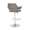 Cortez Leather Effect Charcoal Bar Stool