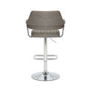Cortez Leather Effect Charcoal Bar Stool