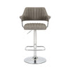 Cortez Leather Effect Charcoal Bar Stool