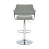 Cortez Leather Effect Light Grey Bar Stool