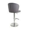 Sigma Brushed Velvet Grey Bar Stool