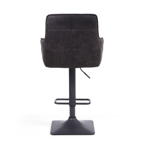 Orion Suede Effect Light Grey Bar Stool