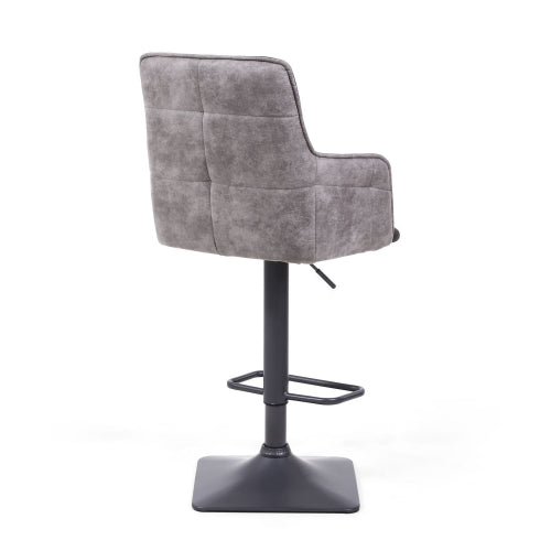 Orion Suede Effect Dark Grey Bar Stool