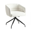 Artemis Corduroy White Swivel Chair