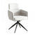 Polaris Corduroy White Swivel Chair