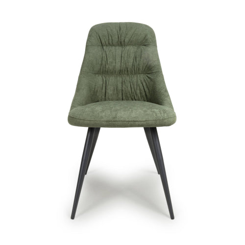 Corinth Linen Effect Green Dining Chair