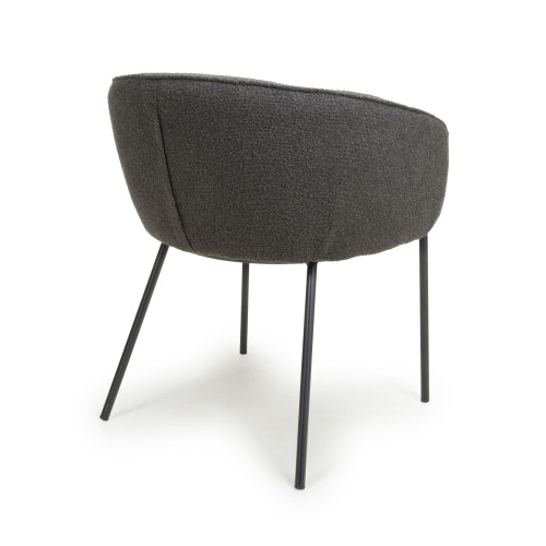 Lola Boucle Grey Dining Chair