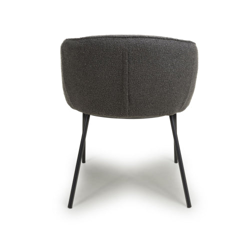 Lola Boucle Grey Dining Chair