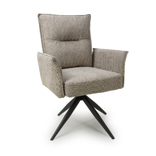 Brunswick Textured Chenille Effect Mink Swivel Chair