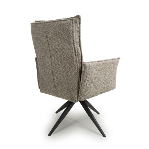 Brunswick Textured Chenille Effect Mink Swivel Chair