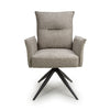 Brunswick Textured Chenille Effect Mink Swivel Chair
